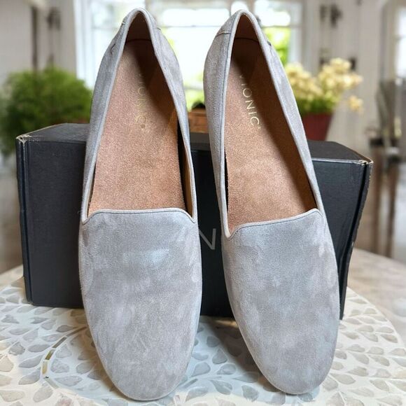 VIONIC Willa Leather Suede Supportive Slip On Loafer Flat Orthotic APMA - Picture 4 of 9